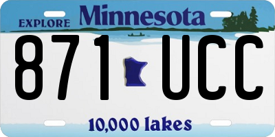 MN license plate 871UCC