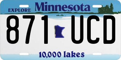 MN license plate 871UCD