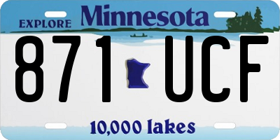MN license plate 871UCF