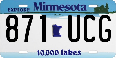 MN license plate 871UCG