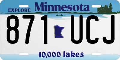 MN license plate 871UCJ