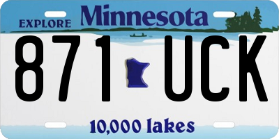 MN license plate 871UCK