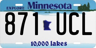 MN license plate 871UCL