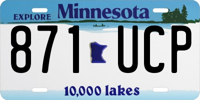 MN license plate 871UCP