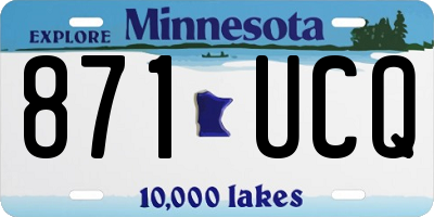 MN license plate 871UCQ