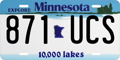 MN license plate 871UCS