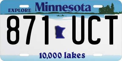 MN license plate 871UCT