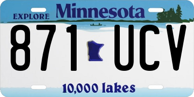 MN license plate 871UCV