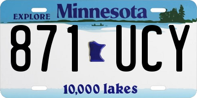 MN license plate 871UCY