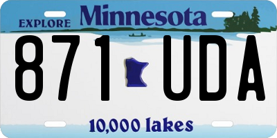 MN license plate 871UDA
