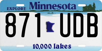 MN license plate 871UDB