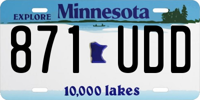 MN license plate 871UDD