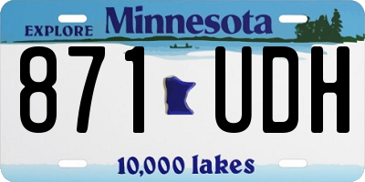 MN license plate 871UDH
