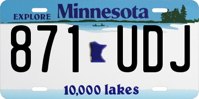 MN license plate 871UDJ