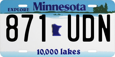 MN license plate 871UDN