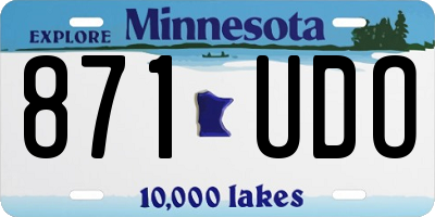 MN license plate 871UDO
