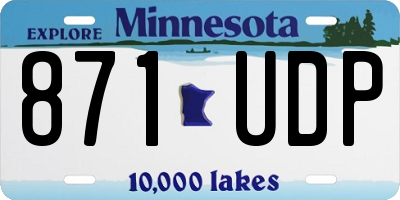 MN license plate 871UDP