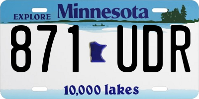 MN license plate 871UDR