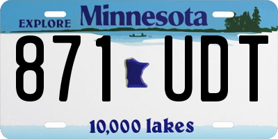 MN license plate 871UDT