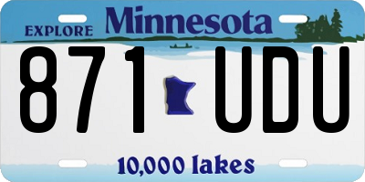 MN license plate 871UDU