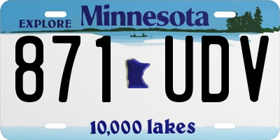 MN license plate 871UDV