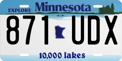 MN license plate 871UDX