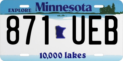 MN license plate 871UEB