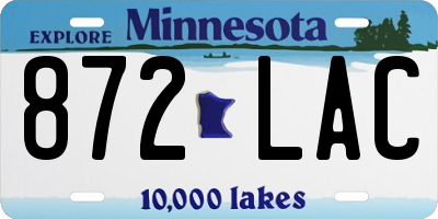 MN license plate 872LAC