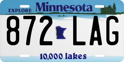 MN license plate 872LAG