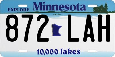 MN license plate 872LAH