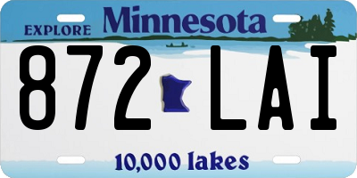 MN license plate 872LAI