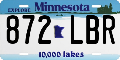 MN license plate 872LBR