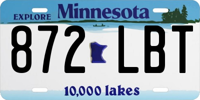 MN license plate 872LBT