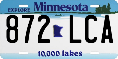MN license plate 872LCA