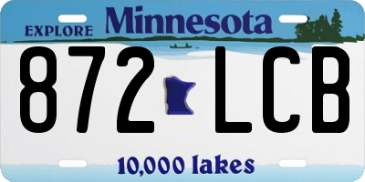 MN license plate 872LCB
