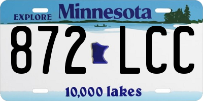 MN license plate 872LCC