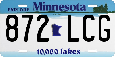 MN license plate 872LCG