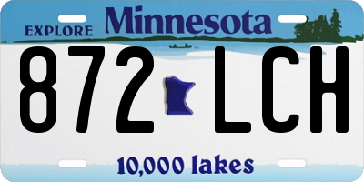 MN license plate 872LCH