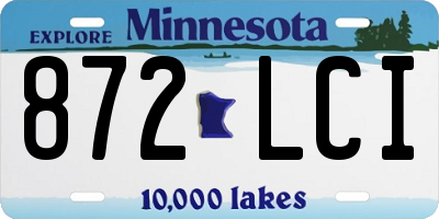 MN license plate 872LCI