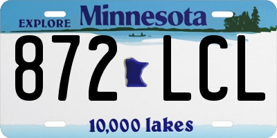 MN license plate 872LCL