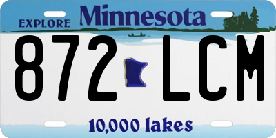 MN license plate 872LCM