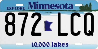 MN license plate 872LCQ