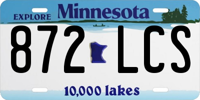 MN license plate 872LCS