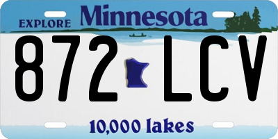MN license plate 872LCV