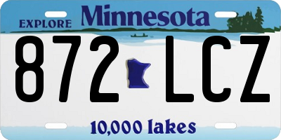 MN license plate 872LCZ