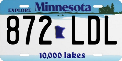 MN license plate 872LDL