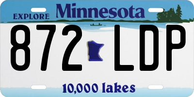 MN license plate 872LDP