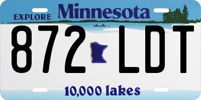 MN license plate 872LDT