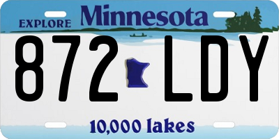 MN license plate 872LDY