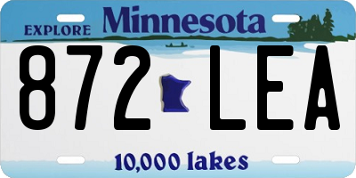 MN license plate 872LEA